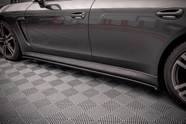 Maxton Side Skirts Diffusers V.2 Porsche Panamera / Panamera Diesel / Panamera Turbo 970 - Gloss Black