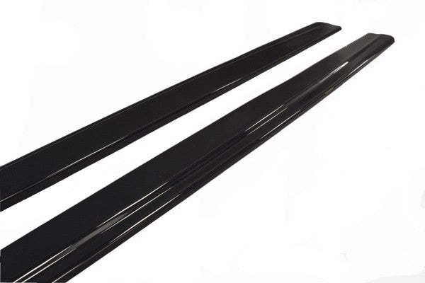 Maxton Side Skirts Diffusers Audi RS7 C7 Fl - Gloss Black