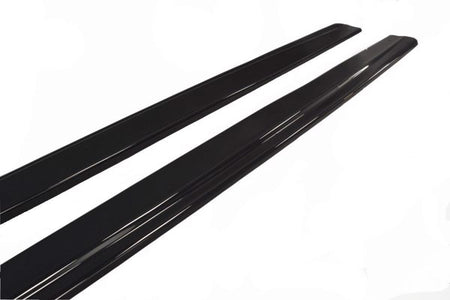 Maxton Side Skirts Diffusers Audi RS7 C7 Fl - Gloss Black