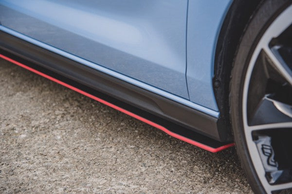 Maxton Racing Durability Side Skirts Diffusers Hyundai I30 N Mk3 / Mk3 Fl Hatchback / Fastback - Black
