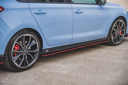Maxton Racing Durability Side Skirts Diffusers Hyundai I30 N Mk3 / Mk3 Fl Hatchback / Fastback - Black
