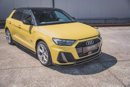 Maxton Front Splitter V.3 Audi A1 S-Line Gb - Gloss Black