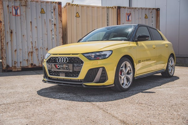Maxton Front Splitter V.3 Audi A1 S-Line Gb - Gloss Black