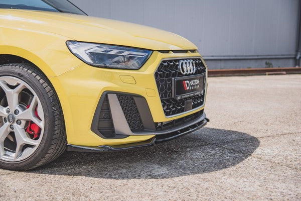 Maxton Front Splitter V.3 Audi A1 S-Line Gb - Gloss Black