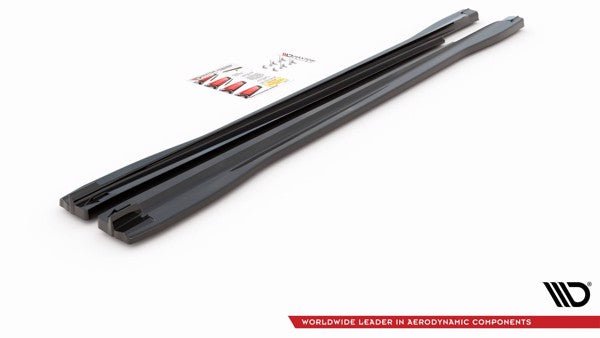 Maxton Side Skirts Diffusers Audi RSq3 F3 - Gloss Black