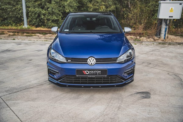 Maxton Racing Durability Front Splitter VW Golf 7 R / R-Line Facelift - Black