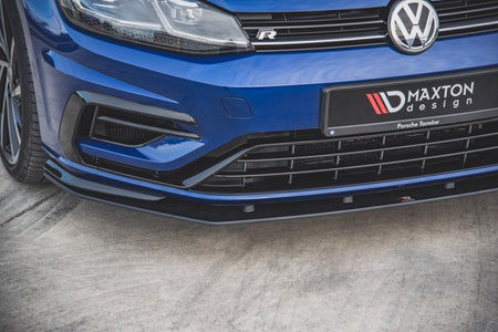 Maxton Racing Durability Front Splitter VW Golf 7 R / R-Line Facelift - Black