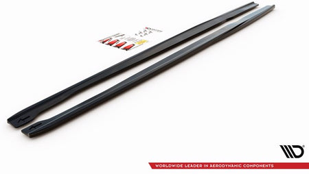 Maxton Side Skirts Diffusers V.2 Audi RS6 C7 - Gloss Black