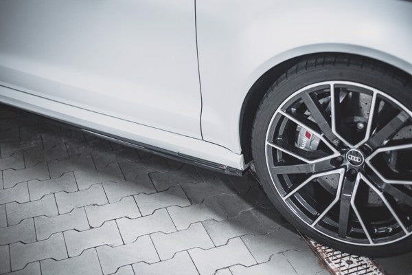 Maxton Side Skirts Diffusers V.2 Audi RS6 C7 - Gloss Black