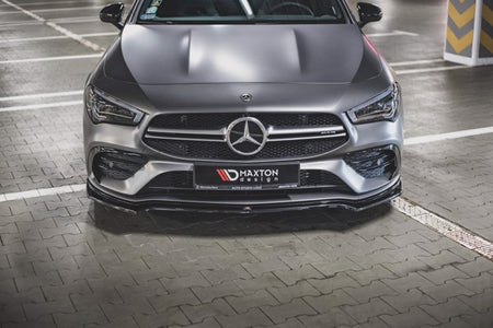 Maxton Front Splitter V.1 Mercedes-Amg Cla 35 Aero C118 - Gloss Black
