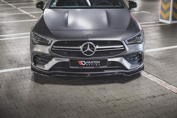 Maxton Front Splitter V.1 Mercedes-Amg Cla 35 Aero C118 - Gloss Black