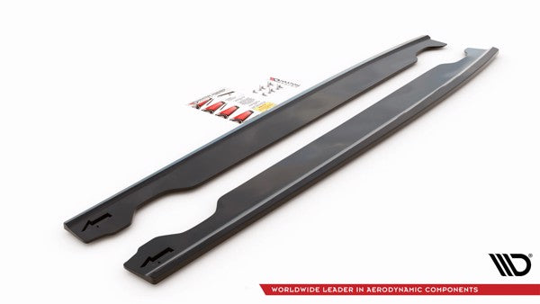 Maxton Side Skirts Diffusers Hyundai I20 N Mk3 - Gloss Black