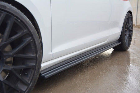 Maxton Side Skirts Diffusers VW Golf VIi Gti Preface/Facelift (Wide) - Gloss Black