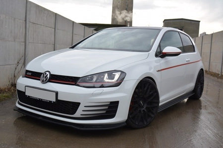 Maxton Side Skirts Diffusers VW Golf VIi Gti Preface/Facelift (Wide) - Gloss Black