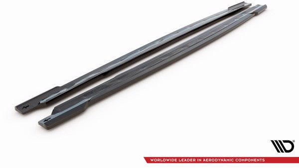 Maxton Side Skirts Diffusers Audi RS5 Sportback F5 Facelift - Gloss Black