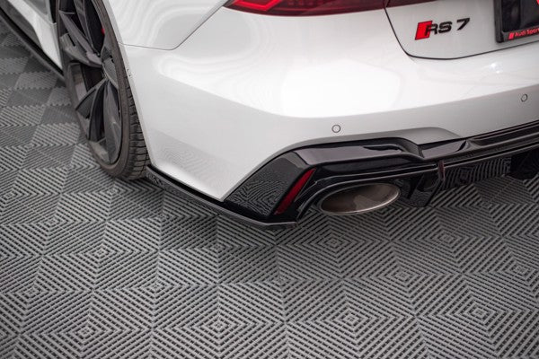 Maxton Rear Side Splitters V.2 Audi RS6 C8 / RS7 C8 - Gloss Black