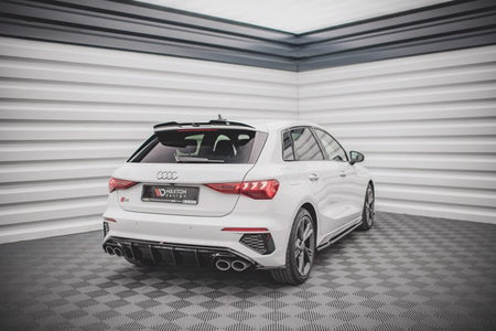 Maxton Rear Side Splitters V.2 Audi S3 Sportback 8Y - Gloss Black