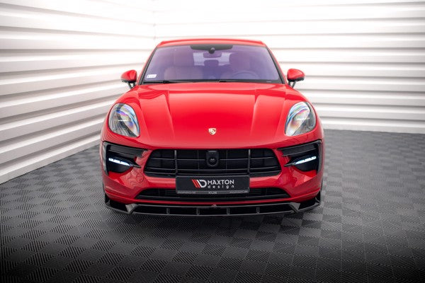 Maxton Front Splitter V.2 Porsche Macan Mk1 Facelift - Gloss Black