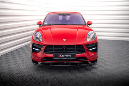 Maxton Front Splitter V.2 Porsche Macan Mk1 Facelift - Gloss Black