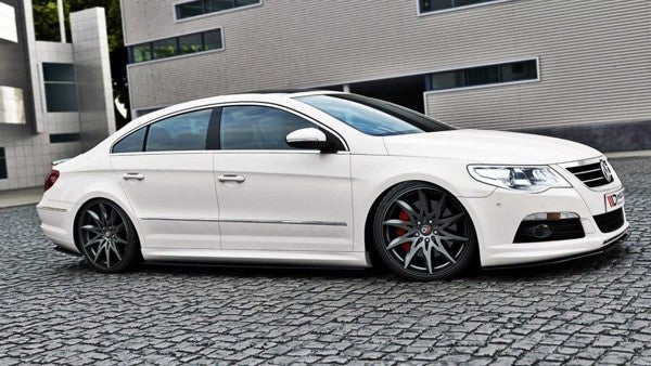 Maxton Side Skirts Diffusers VW Passat Cc R36 Rline (Preface) - Gloss Black
