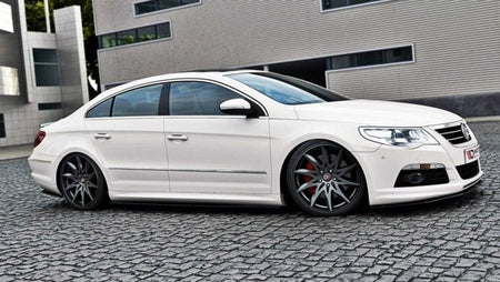 Maxton Side Skirts Diffusers VW Passat Cc R36 Rline (Preface) - Gloss Black