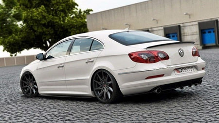 Maxton Side Skirts Diffusers VW Passat Cc R36 Rline (Preface) - Gloss Black