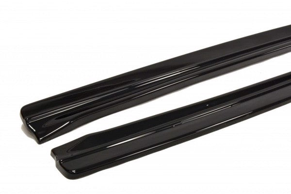 Maxton Side Skirts Diffusers VW Passat Cc R36 Rline (Preface) - Gloss Black