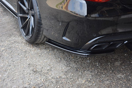 Maxton Rear Side Splitters Mercedes- Benz C43 Amg W205 - Gloss Black