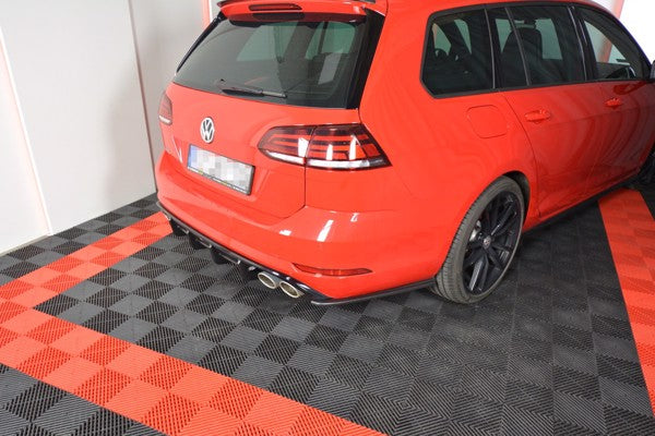 Maxton Rear Side Splitters V.1 VW Golf 7 R Variant Facelift  - Gloss Black