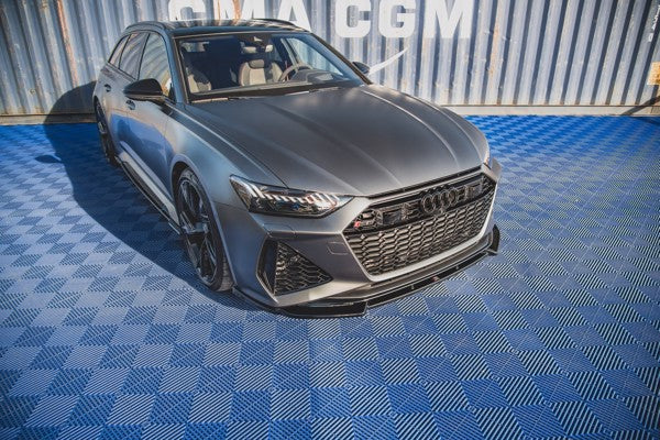 Maxton Front Splitter V.1 Audi RS6 C8 / RS7 C8 - Gloss Black