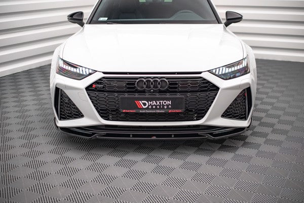 Maxton Front Splitter V.1 Audi RS6 C8 / RS7 C8 - Gloss Black