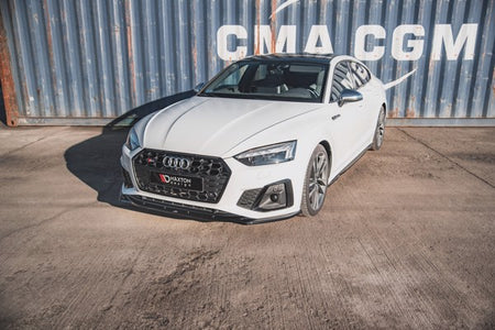 Maxton Front Splitter V.1 Audi S5 / A5 S-Line F5 Facelift - Gloss Black