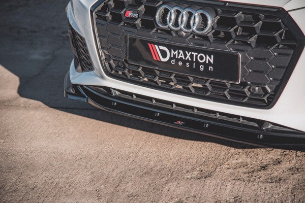 Maxton Front Splitter V.1 Audi S5 / A5 S-Line F5 Facelift - Gloss Black