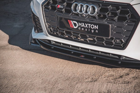 Maxton Front Splitter V.1 Audi S5 / A5 S-Line F5 Facelift - Gloss Black