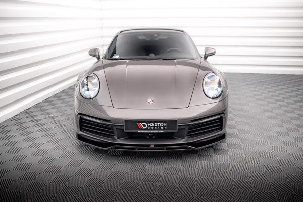 Maxton Front Splitter Porsche 911 Carrera 4S 992 - Gloss Black