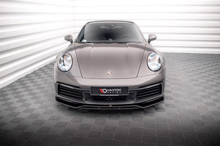 Maxton Front Splitter Porsche 911 Carrera 4S 992 - Gloss Black