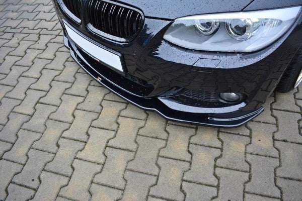 Maxton Front Splitter V.2 For BMW 3 E92 M-Pack Facelift - Gloss Black