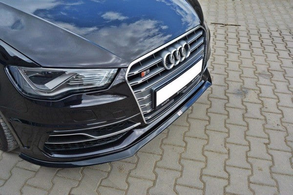 Maxton Front Splitter Audi S3 / A3 S-Line 8V Hatchback / Sportback - Gloss Black
