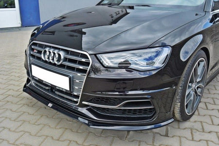 Maxton Front Splitter Audi S3 / A3 S-Line 8V Hatchback / Sportback - Gloss Black