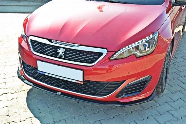 Maxton Front Splitter V.1 Peugeot 308 Ii Gti - Gloss Black