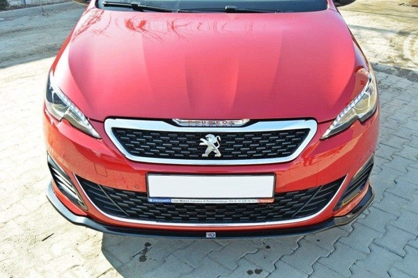 Maxton Front Splitter V.1 Peugeot 308 Ii Gti - Gloss Black