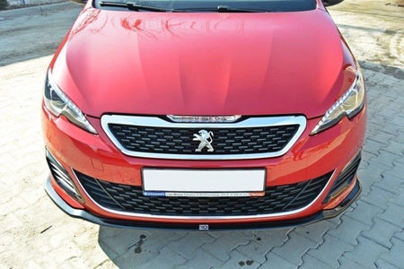 Maxton Front Splitter V.1 Peugeot 308 Ii Gti - Gloss Black