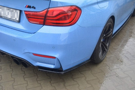 Maxton Rear Side Splitters BMW M4 F82 - Gloss Black