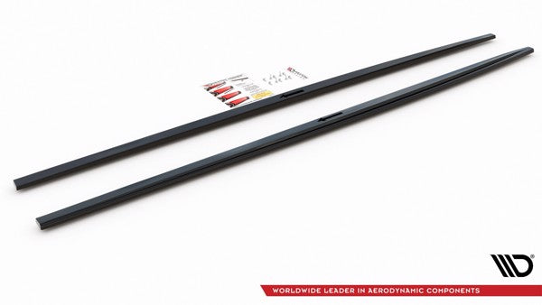 Maxton Side Skirts Diffusers Audi A7 C8 S-Line / S7 C8 - Gloss Black