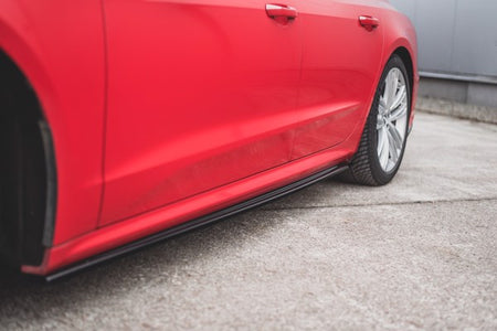 Maxton Side Skirts Diffusers Audi A7 C8 S-Line / S7 C8 - Gloss Black