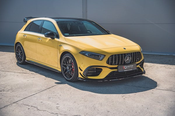 Maxton Front Splitter V.2 Mercedes-Amg A 45 S W177 - Gloss Black