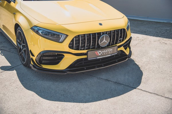 Maxton Front Splitter V.2 Mercedes-Amg A 45 S W177 - Gloss Black