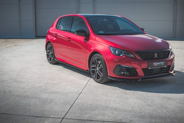 Maxton Side Skirts Diffusers Peugeot 308 Gt Mk2 Facelift - Gloss Black
