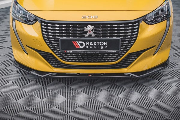 Maxton Front Splitter V.2 Peugeot 208 Mk2 - Gloss Black