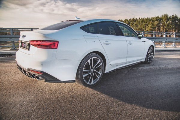 Maxton Rear Side Splitters For Audi S5 Sportback F5 Facelift - Gloss Black